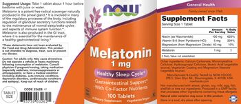 NOW Melatonin 1 mg - supplement
