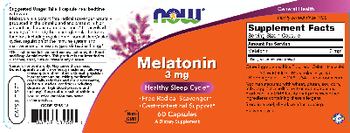 NOW Melatonin 3 mg - supplement