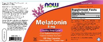 NOW Melatonin 5 mg - supplement