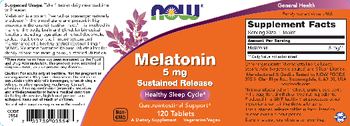 NOW Melatonin 5 mg - supplement