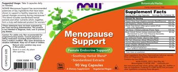 NOW Menopause Support - supplement