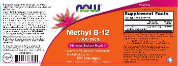 NOW Methyl B-12 1,000 mcg - supplement