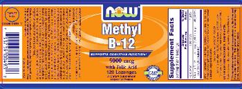 NOW Methyl B-12 5000 mcg With Folic Acid - supplement
