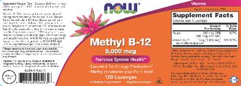 NOW Methyl B-12 5000 mcg - supplement