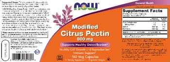 NOW Modified Citrus Pectin 800 mg - supplement