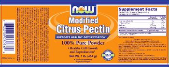 NOW Modified Citrus Pectin - supplement