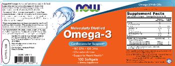 NOW Molecularly Distilled Omega-3 - supplement