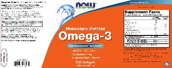 NOW Molecularly Distilled Omega-3 - supplement