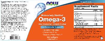 NOW Molecularly Distilled Omega-3 - supplement