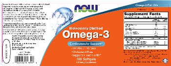 NOW Molecularly Distilled Omega-3 - supplement