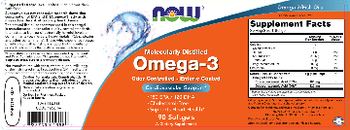 NOW Molecularly Distilled Omega-3 - supplement