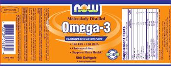 NOW Molecularly Distilled Omega-3 - supplement