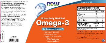 NOW Molecularly Distilled Omega-3 - supplement