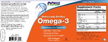 NOW Molecularly Distilled Omega-3 - supplement