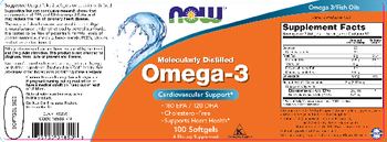 NOW Molecularly Distilled Omega-3 - supplement