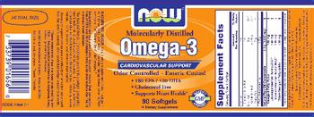 NOW Molecularly Distilled Omega-3 - supplement