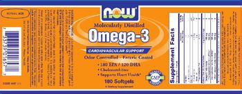 NOW Molecularly Distilled Omega-3 - supplement