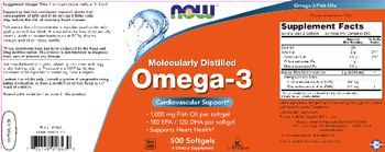 NOW Molecularly Distilled Omega-3 - supplement