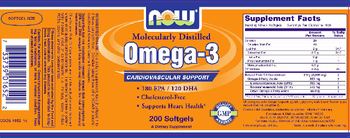 NOW Molecularly Distilled Omega-3 - supplement