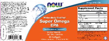 NOW Molecularly Distilled Super Omega EPA - supplement