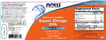 NOW Molecularly Distilled Super Omega EPA - supplement