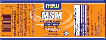 NOW MSM Methylsulphonylmethane Joint Sulfur 1500 mg - supplement