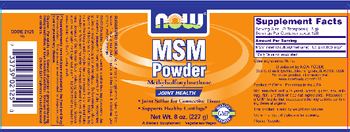 NOW MSM Powder - supplement