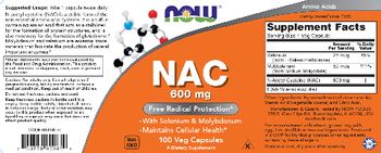 NOW NAC 600 mg - supplement