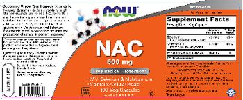 NOW NAC 600 mg - supplement