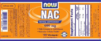 NOW NAC 600 mg - supplement