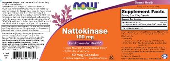NOW Nattokinase 100 mg - supplement