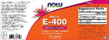 NOW Natural E-400 - supplement