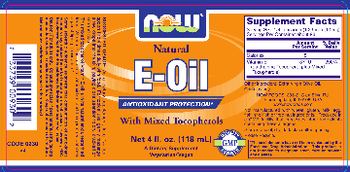 NOW Natural E-Oil - supplement