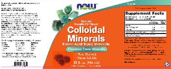 NOW Natural Raspberry Flavor Colloidal Minerals - supplement