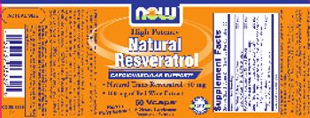 NOW Natural Resveratrol - supplement