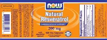 NOW Natural Resveratrol 200 mg - supplement