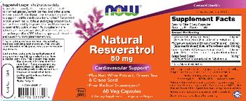 NOW Natural Resveratrol 50 mg - supplement