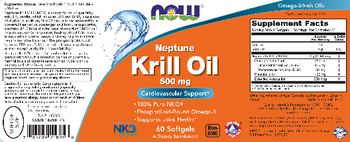 NOW Neptune Krill Oil 500 mg - supplement