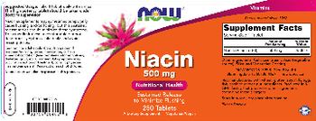 NOW Niacin 500 mg - supplement