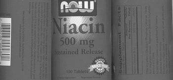 NOW Niacin 500 mg Sustained Release - supplement