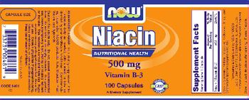 NOW Niacin 500 mg Vitamin B-3 - supplement