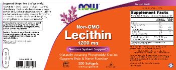 NOW Non-GMO Lecithin 1200 mg - supplement