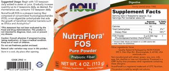 NOW NutraFlora FOS - supplement