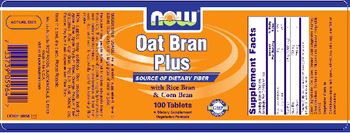 NOW Oat Bran Plus - supplement
