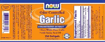 NOW Odor Controlled Garlic - supplement