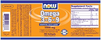 NOW Omega 3-6-9 1000 mg - supplement