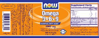 NOW Omega 3-6-9 1000 mg - supplement