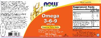 NOW Omega 3-6-9 1000 mg - supplement