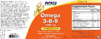 NOW Omega 3-6-9 1000 mg - supplement