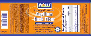 NOW Orange-Flavored Psyllium Husk Fiber - supplement
